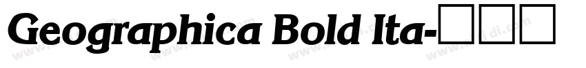 Geographica Bold Ita字体转换